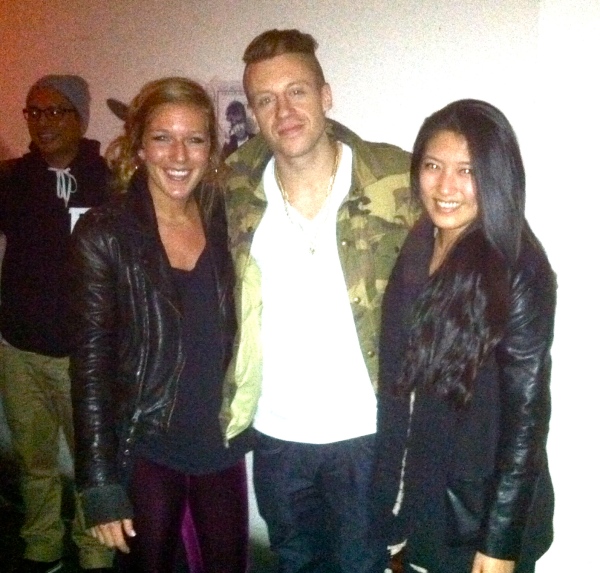 Me, Macklemore, and my friend Rose at the Cameo Gallery in Brooklyn, NY, Dec. 11th, 2012.